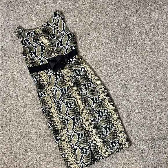 Karen Miller Snakeskin Print Sleeveless Dress Size 6 - Picture 6 of 14